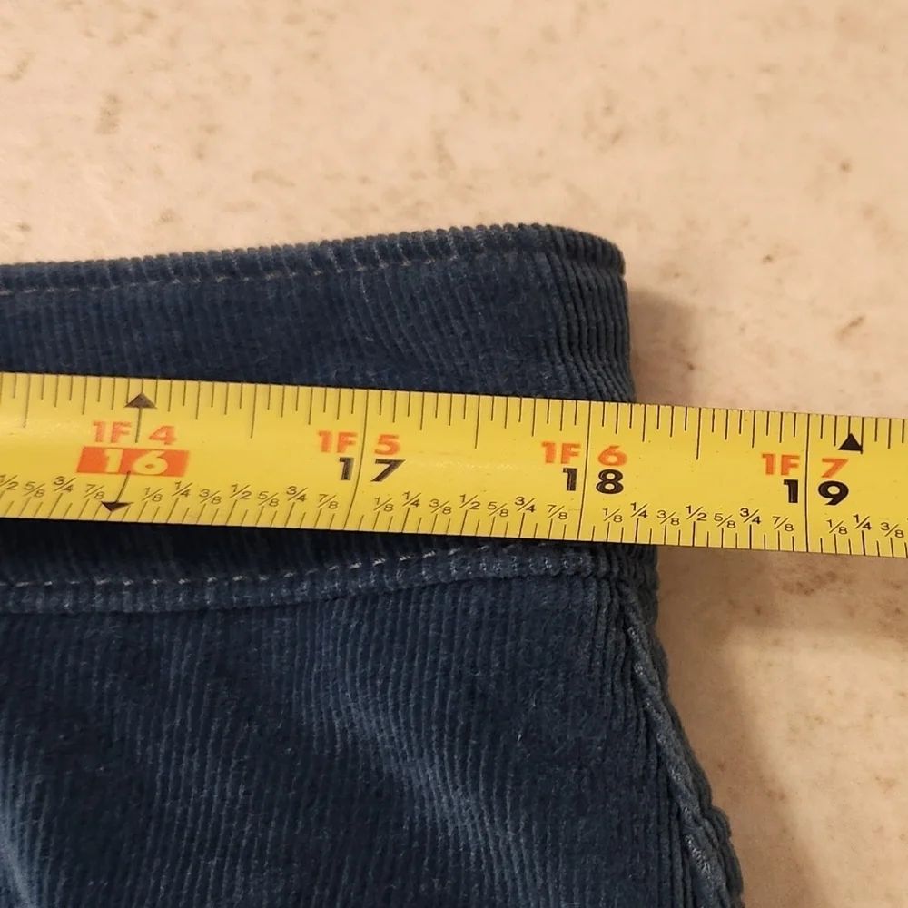 GAP Jeans Stretch Navy Blue Corduroy Mini Skirt‎ Women’s Sz 14 #D916